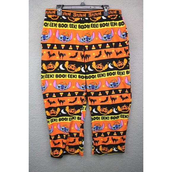 Disney Stitch Halloween Pajama Pants-Size XL-Halloween-Lilo & Stitch-Pockets - Picture 1 of 7